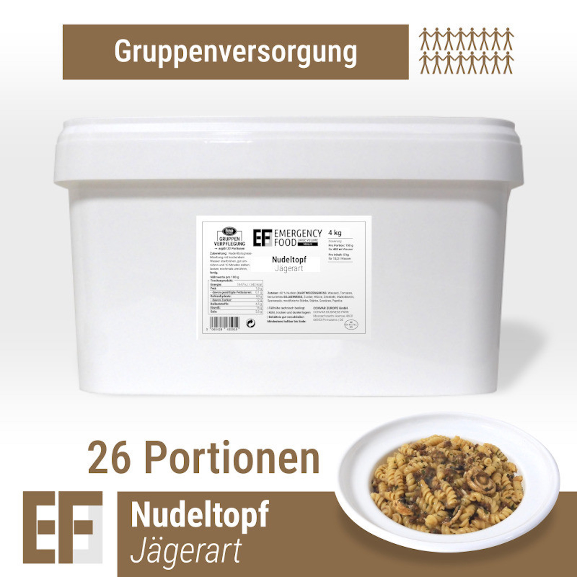 CONVAR EF MEALS Nudeltopf Jägerart (4kg)